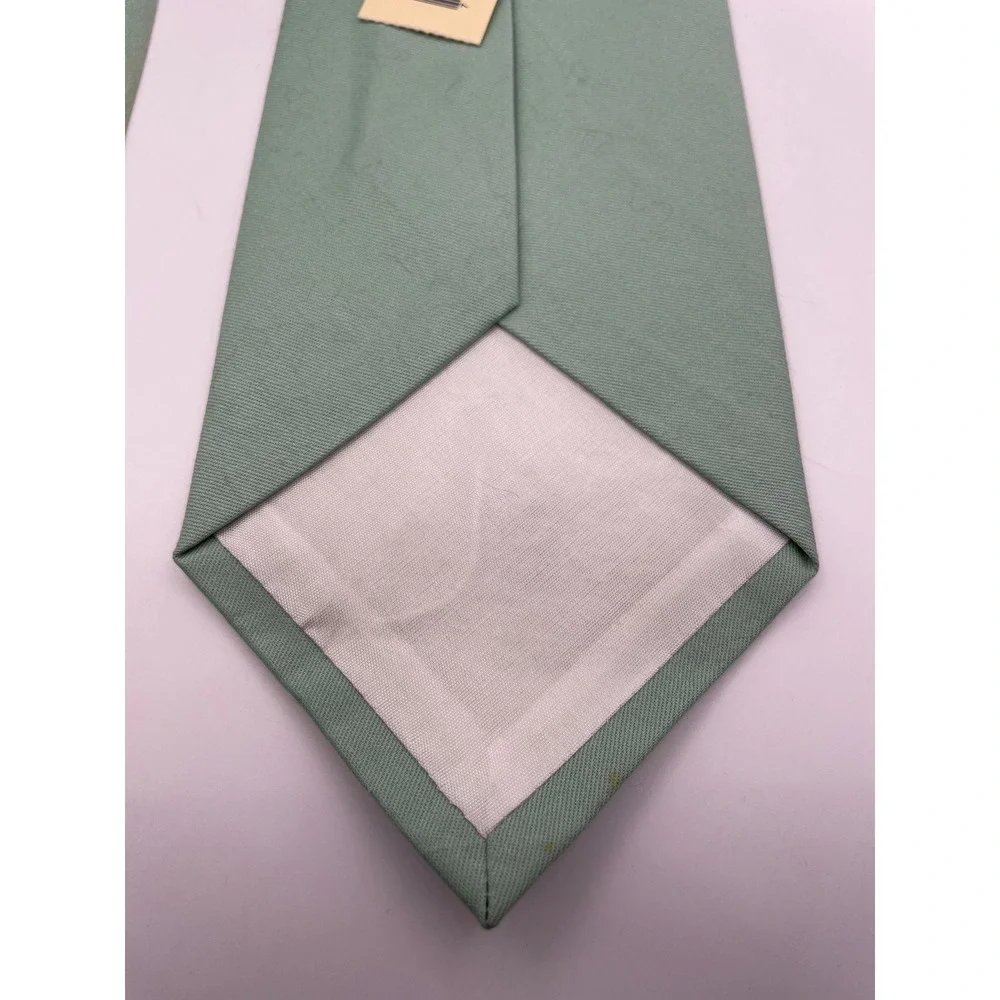 Polo Ralph Lauren Mens Mint Green 100% Cotton Pony Logo Necktie Made in USA